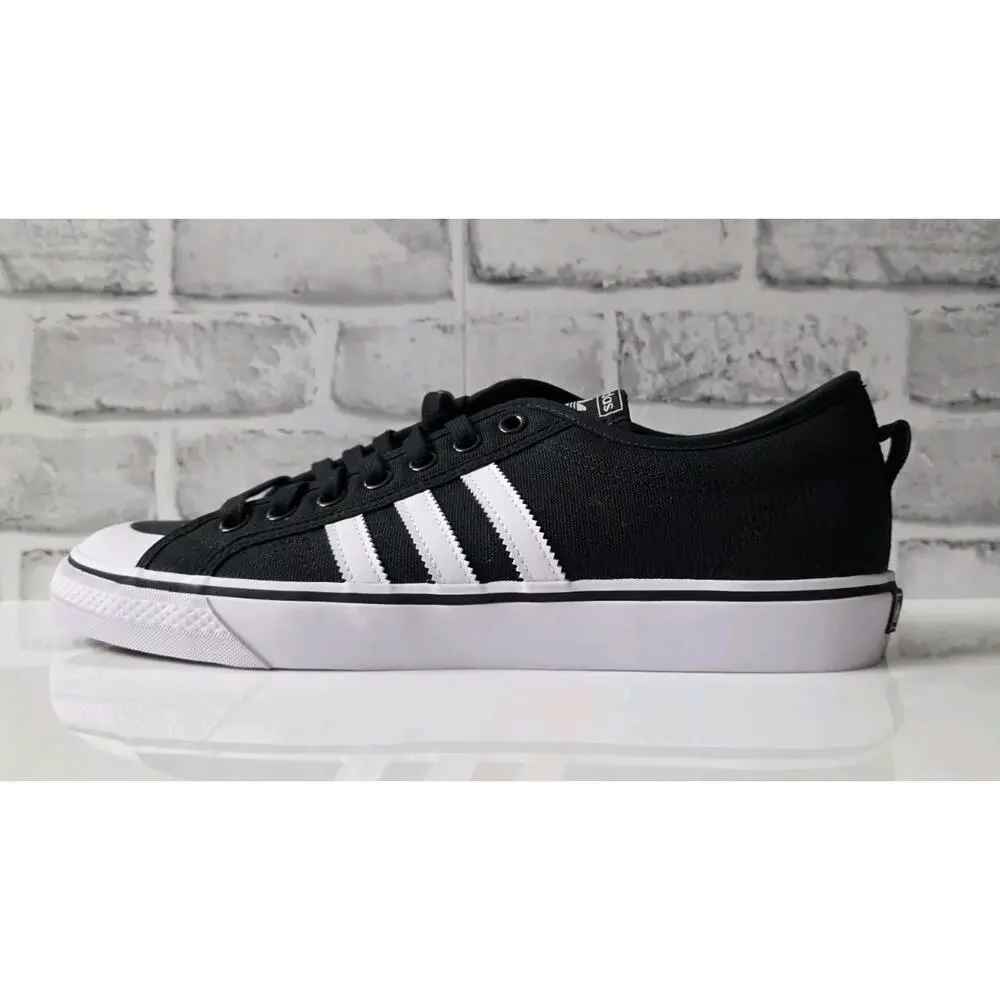 Adidas Nizza Core Men's Size 13 Black White Low Top Athletic Sneakers CQ2332